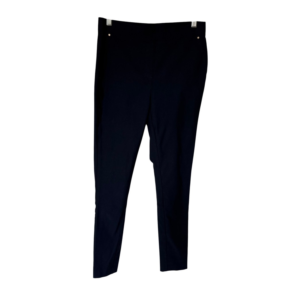 Jones New York Signature Pants Women S Navy Blue‎ Good Pull On Skinny Tapered